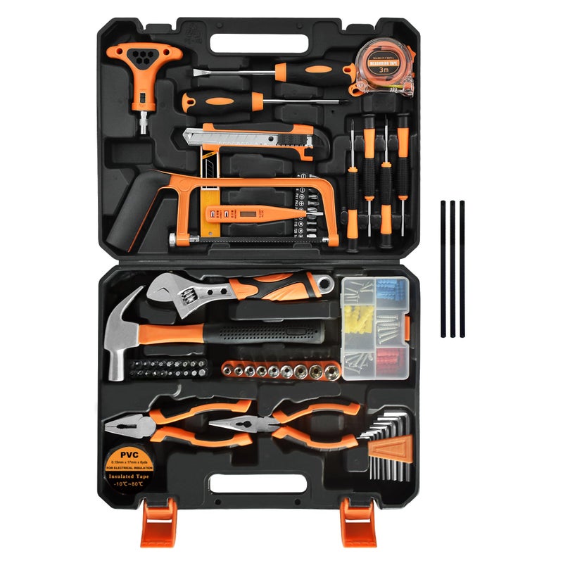 SOLUDE Tool Set 182-Piece Home Repair Tool Kit for Men Women College Students Household Basic Hand Tool Sets with Case for Home Maintenance Dorm Essentials and DIY Projects - Image 1
